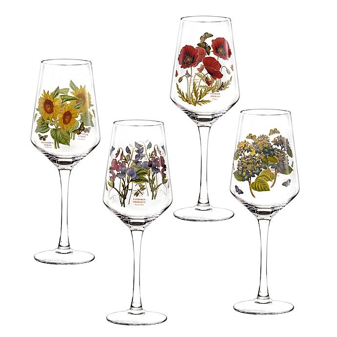 slide 1 of 1, Portmeirion Botanic Garden Wine Glasses, 4 ct