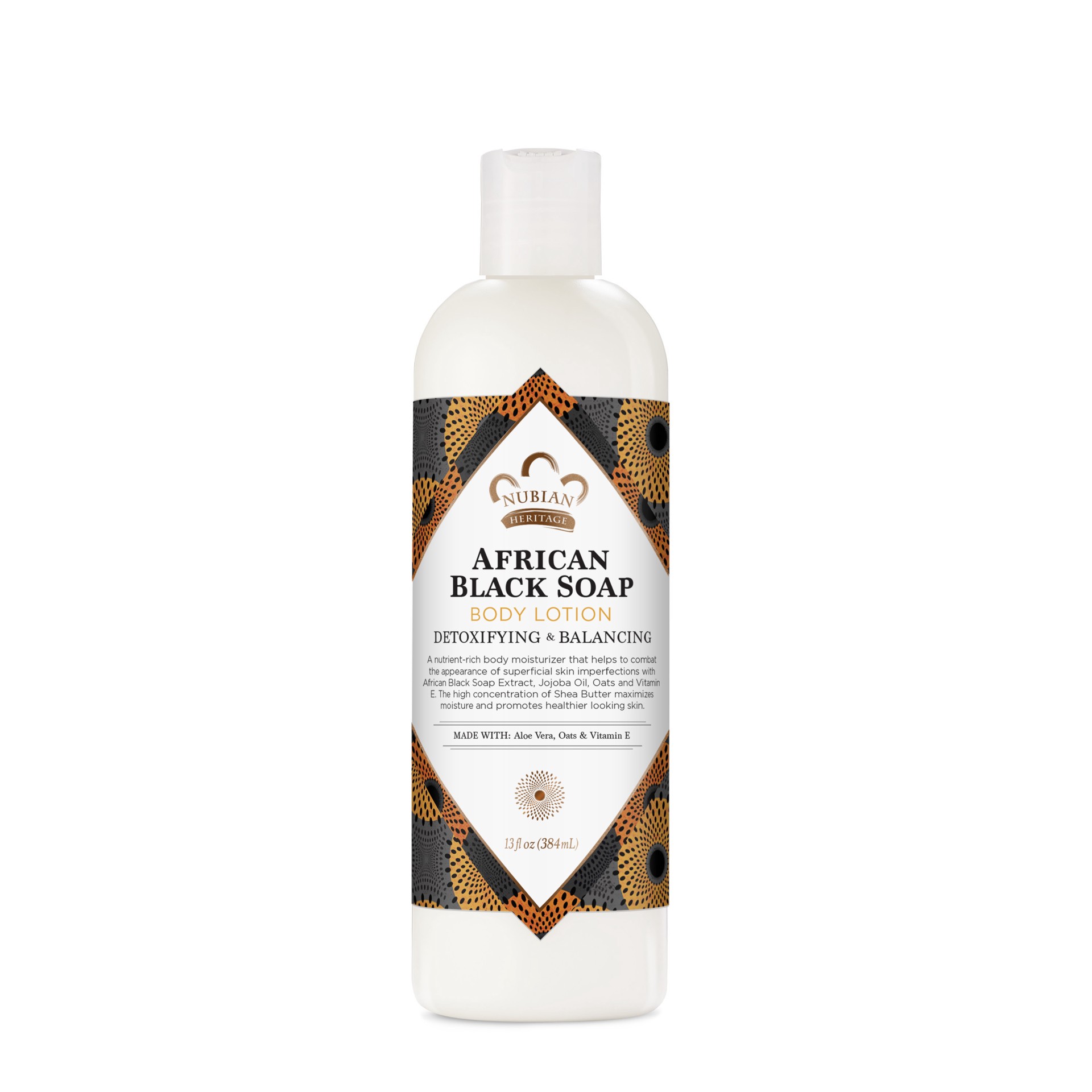 slide 1 of 3, Nubian Heritage Body Lotion African Black Soap, 13 oz, 13 oz