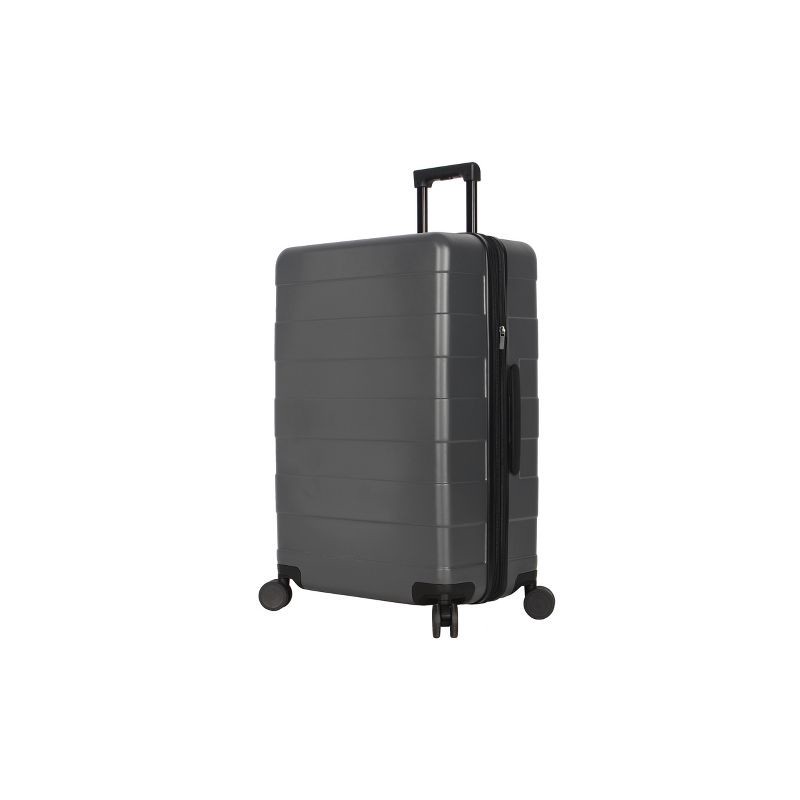 slide 1 of 1, Hardside Large Checked Spinner Suitcase Heather Gray - Made By Design, 1 ct