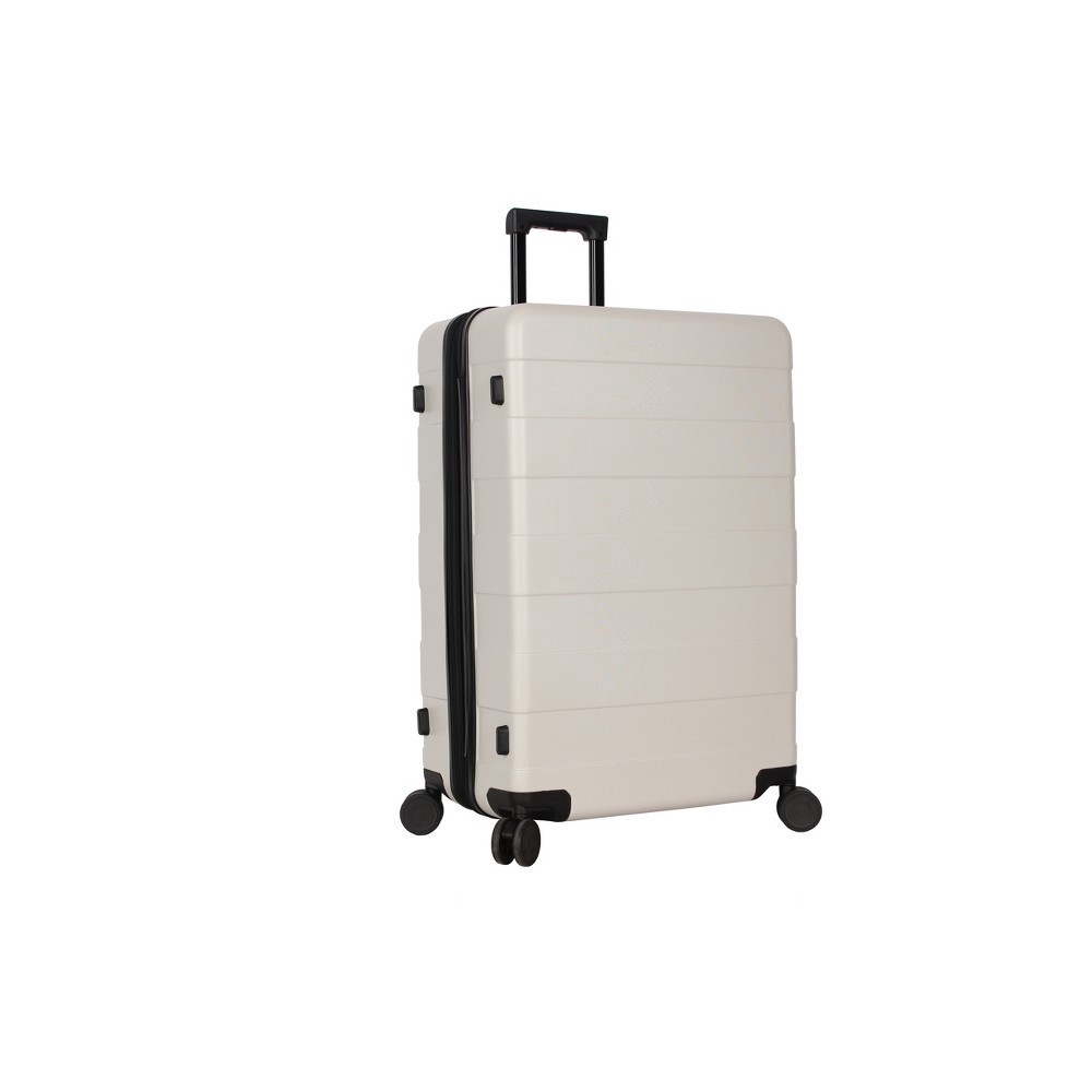 slide 6 of 11, Hardside Large Checked Spinner Suitcase Tan - Made By Design, 1 ct