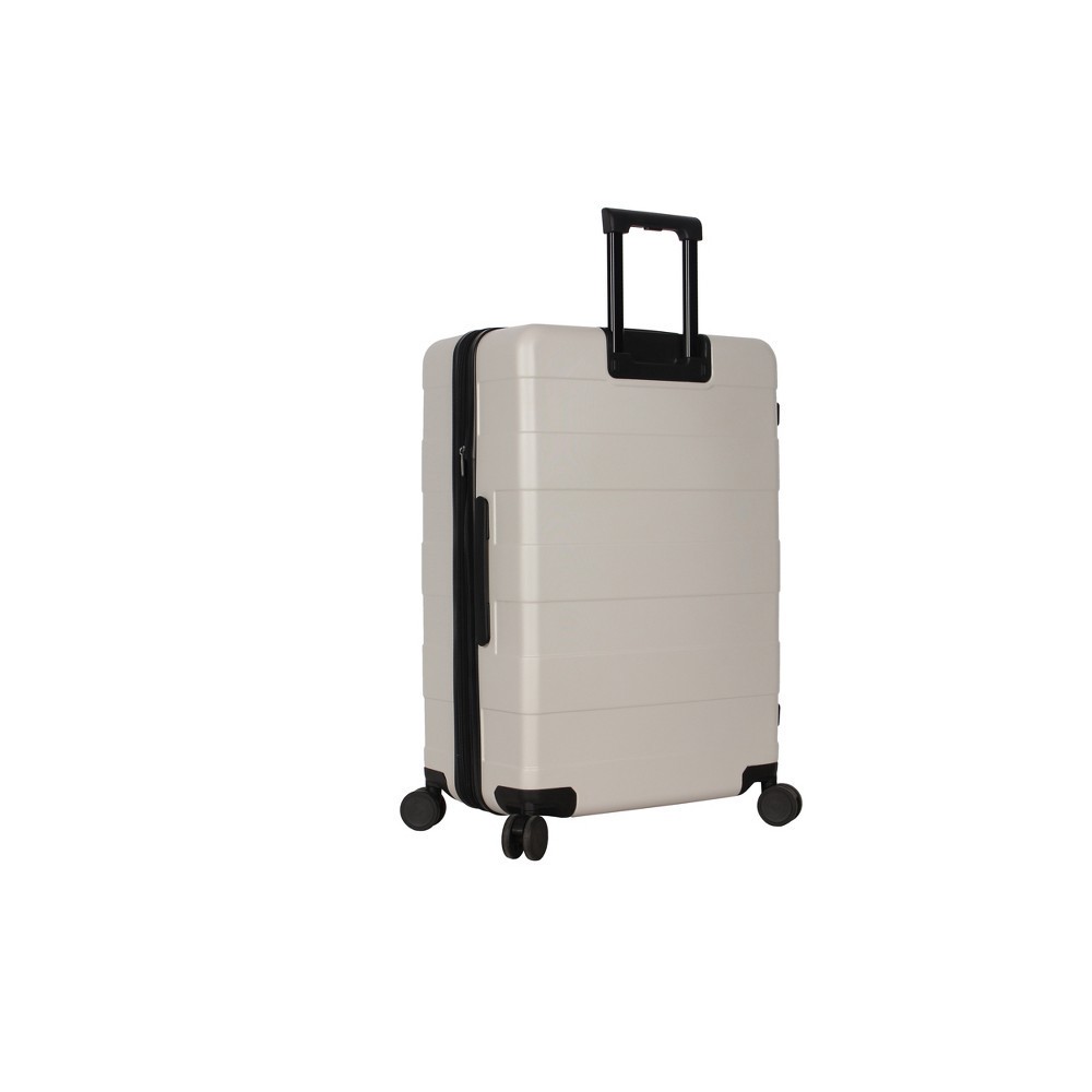slide 9 of 11, Hardside Large Checked Spinner Suitcase Tan - Made By Design, 1 ct