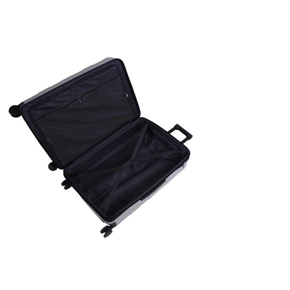 slide 5 of 11, Hardside Large Checked Spinner Suitcase Tan - Made By Design, 1 ct