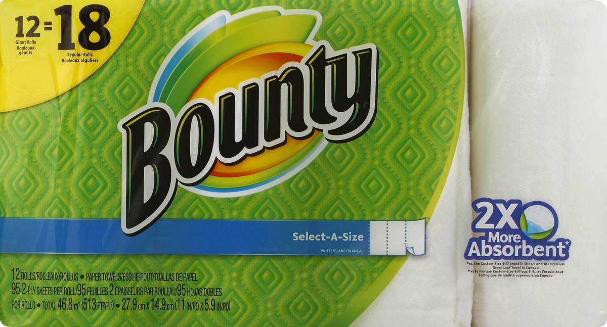 slide 1 of 5, Bounty Paper Towels 12 ea, 12 ct