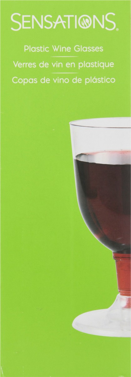 slide 7 of 9, Sensations Plastic 5 Ounce Wine Glasses 6 ea, 6 ct