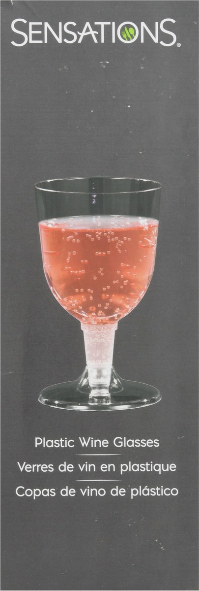 slide 8 of 9, Sensations Plastic 5 Ounce Wine Glasses 6 ea, 6 ct