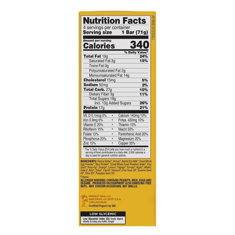 slide 14 of 16, Perfect Bar Peanut Butter Protein Bar - 10oz/4ct, 4 ct; 10 oz