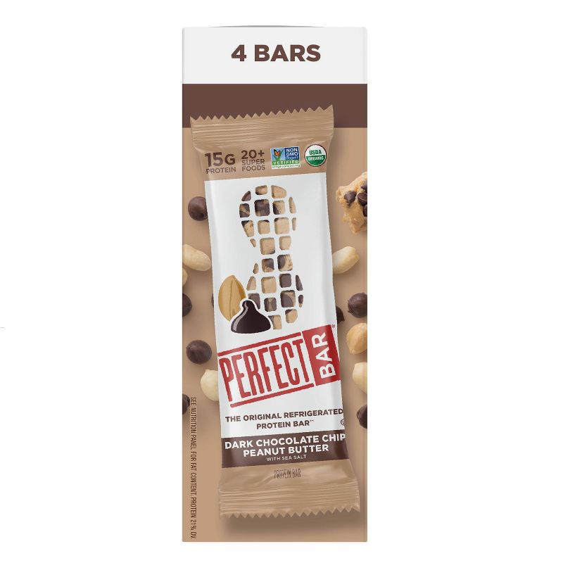 slide 13 of 21, Perfect Bar Dark Chocolate Chip Peanut Butter Protein Bar - 9.2oz/4ct, 4 ct; 9.2 oz