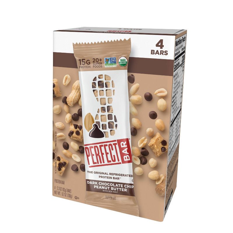 slide 11 of 21, Perfect Bar Dark Chocolate Chip Peanut Butter Protein Bar - 9.2oz/4ct, 4 ct; 9.2 oz