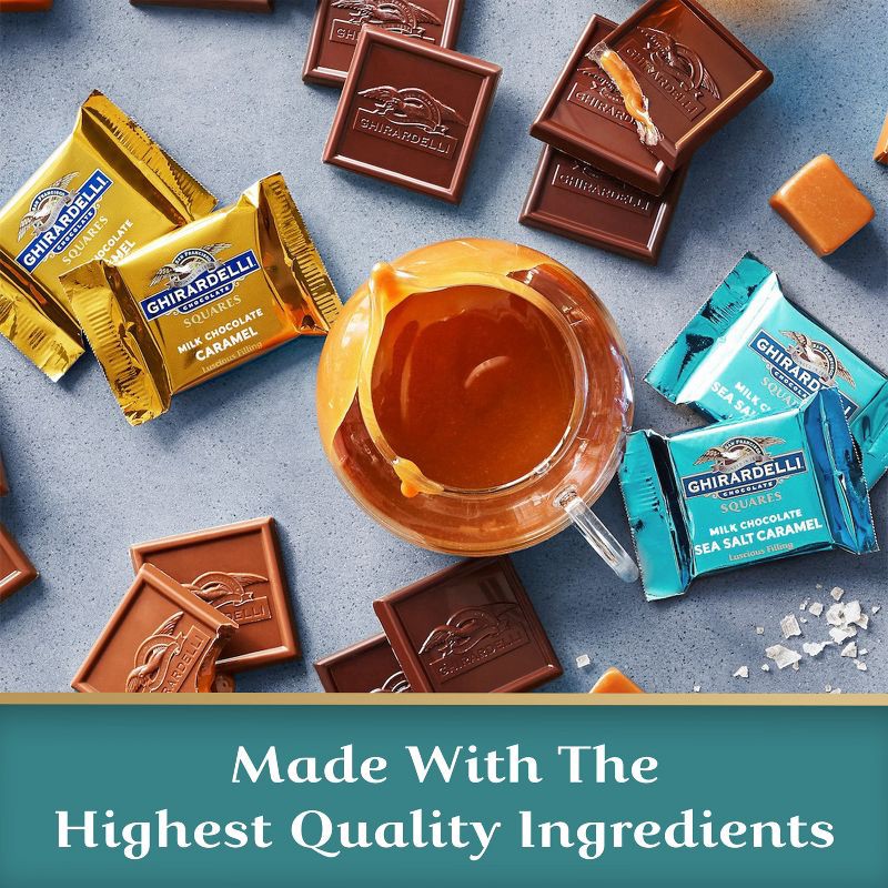 slide 3 of 7, GHIRARDELLI Milk Chocolate Sea Salt Caramel Candy SQUARES - 6.3oz, 6.3 oz