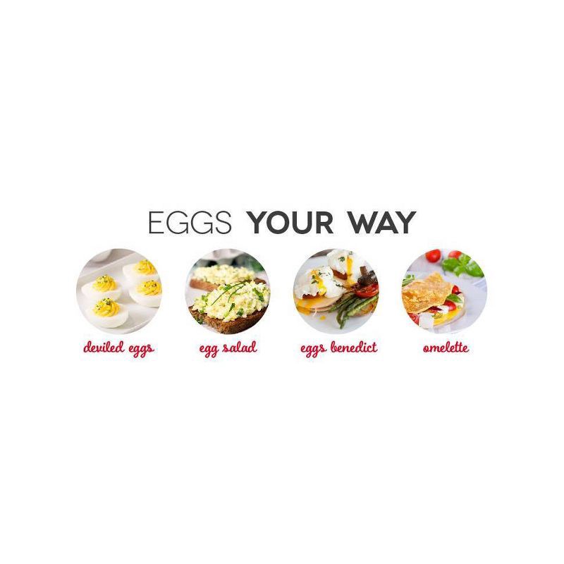 slide 10 of 14, Dash 3-in-1 Everyday 7-Egg Cooker with Omelet Maker and Poaching - Black: Electric Egg Boiler, Hard Boiled & Poaching, 1 ct