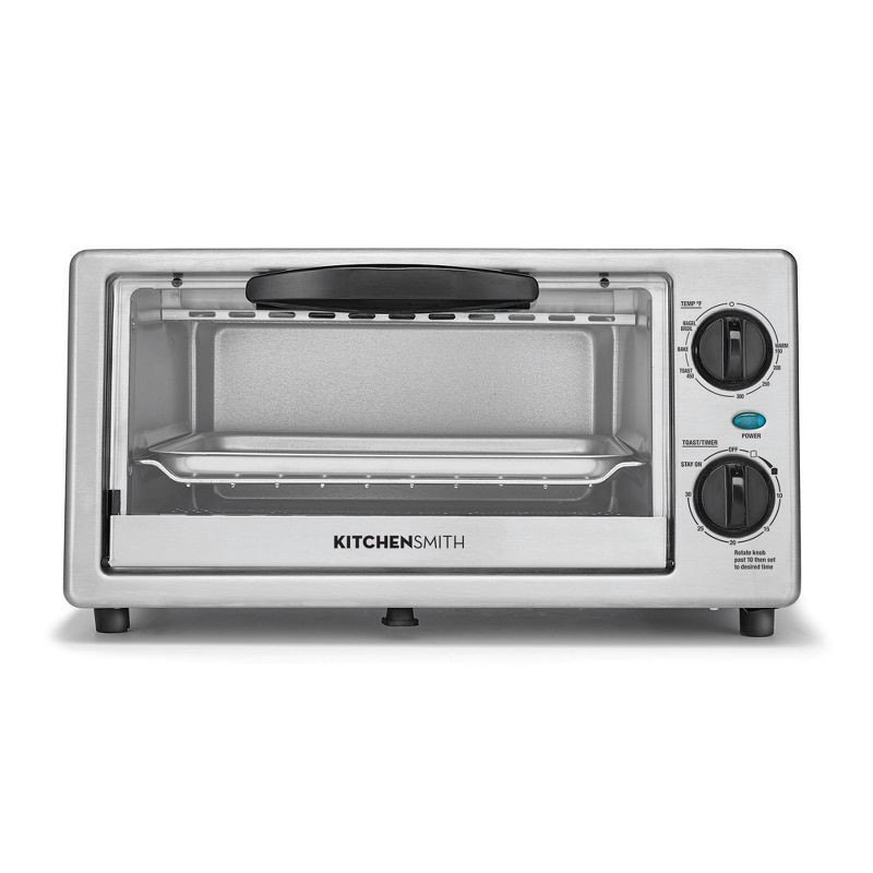 slide 1 of 4, KitchenSmith by Bella Toaster Oven - Stainless Steel, 1 ct