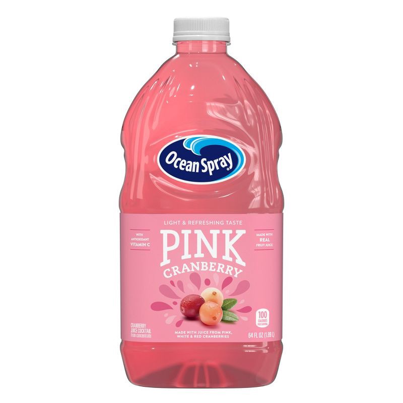 slide 1 of 5, Ocean Spray Pink Cranberry Juice - 64 fl oz Bottle, 64 fl oz