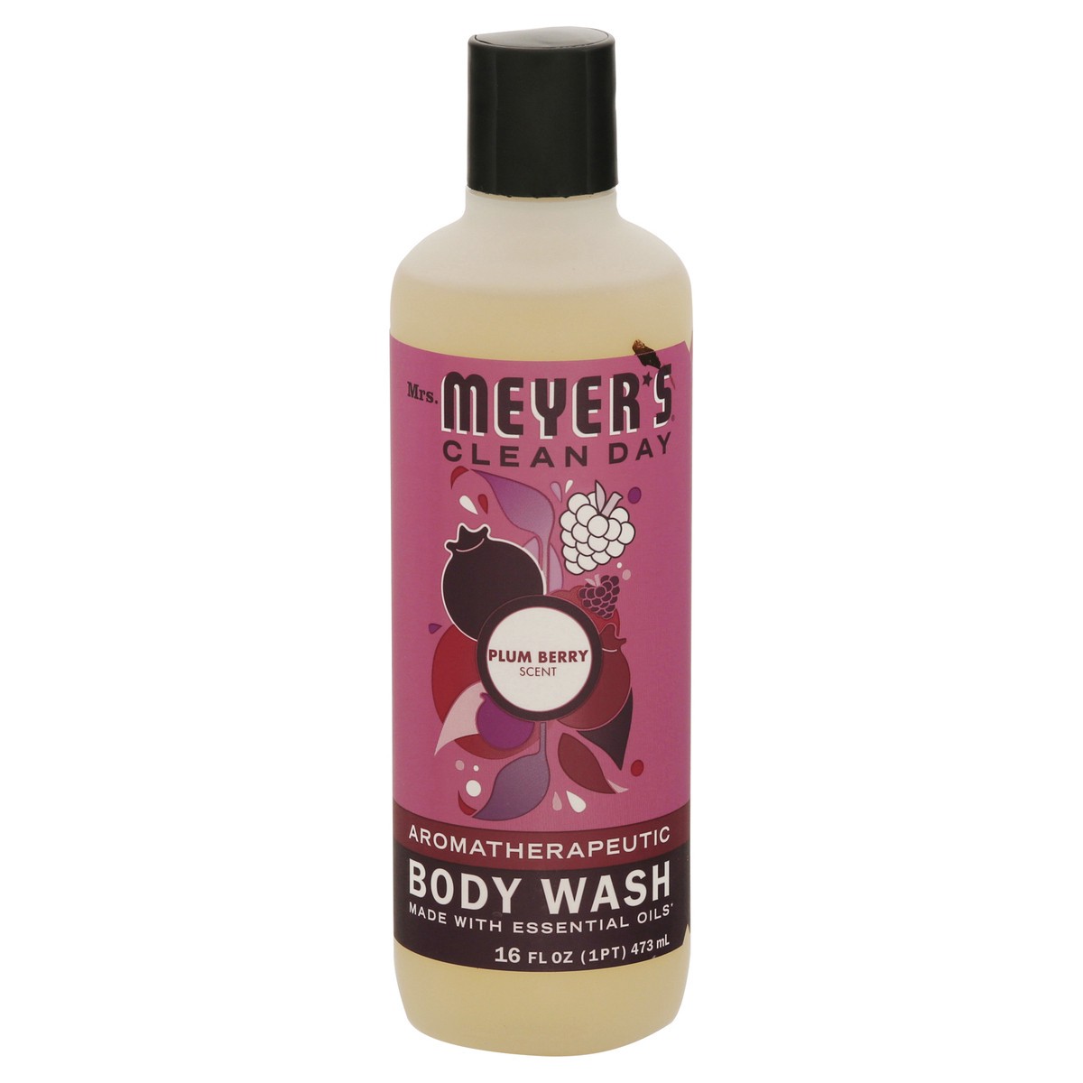 slide 1 of 9, Mrs. Meyer's Clean Day Plum Berry Scent Body Wash 16 fl oz, 16 fl oz