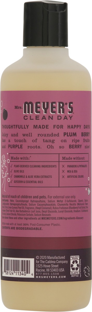 slide 5 of 9, Mrs. Meyer's Clean Day Plum Berry Scent Body Wash 16 fl oz, 16 fl oz