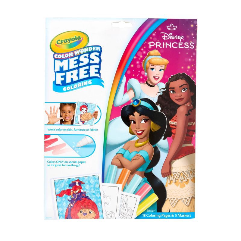 slide 1 of 5, Crayola Color Wonder Disney Princess Coloring Page Set: Mess-Free, Non-Toxic, Creative Thinking, 18 Pages, Ages 3+, 1 ct
