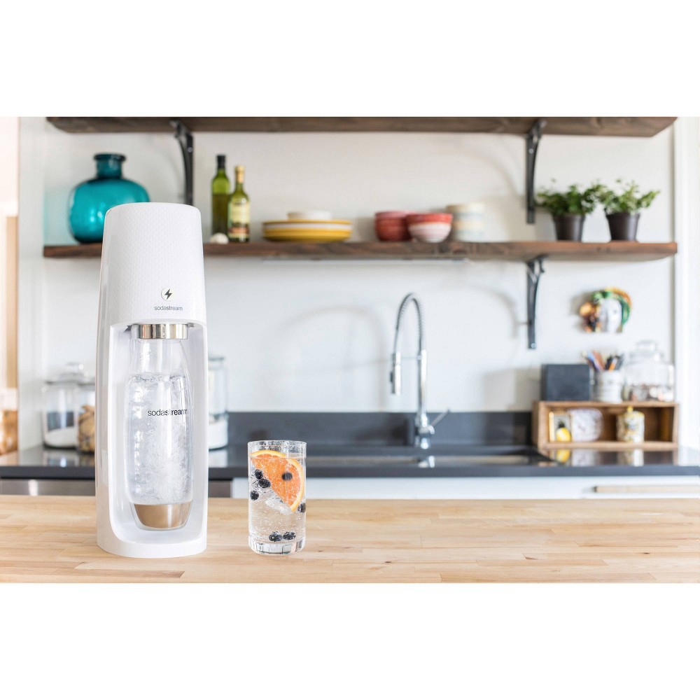 slide 5 of 6, SodaStream Fizzi One Touch Sparkling Water Maker White, 1 ct