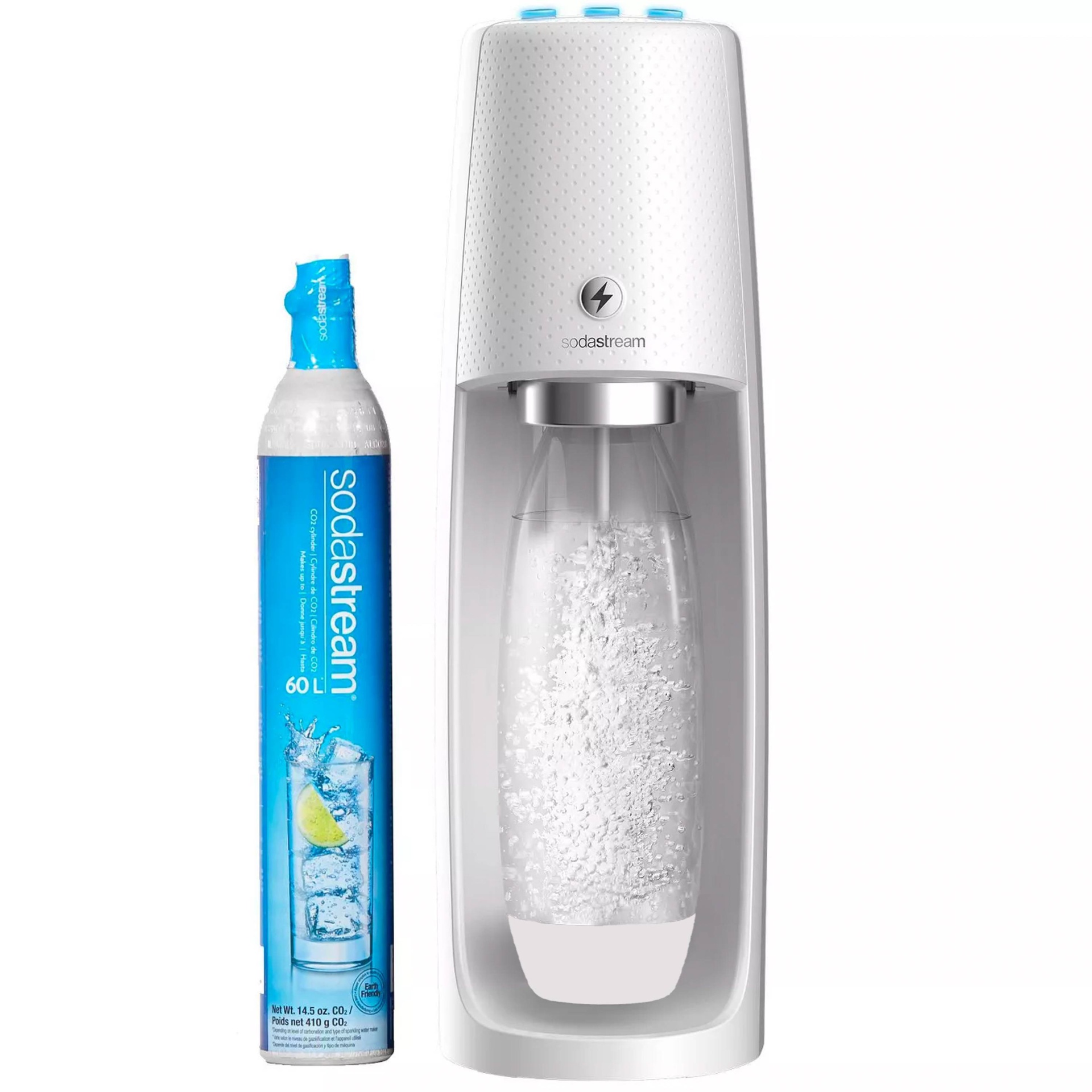 slide 1 of 6, SodaStream Fizzi One Touch Sparkling Water Maker White, 1 ct