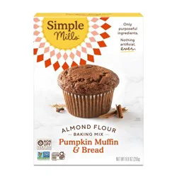 Simple Mills Gluten Free Pumpkin Muffin & Bread Almond Flour Baking Mix - 9oz