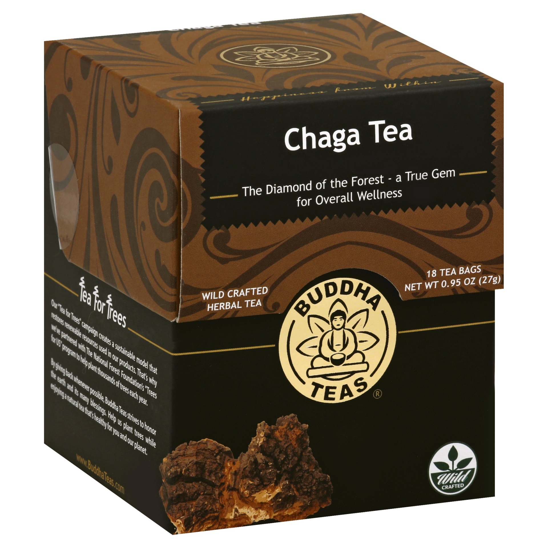 slide 1 of 1, Buddha Teas Chaga Herbal Tea Bags - 18 ct, 18 ct