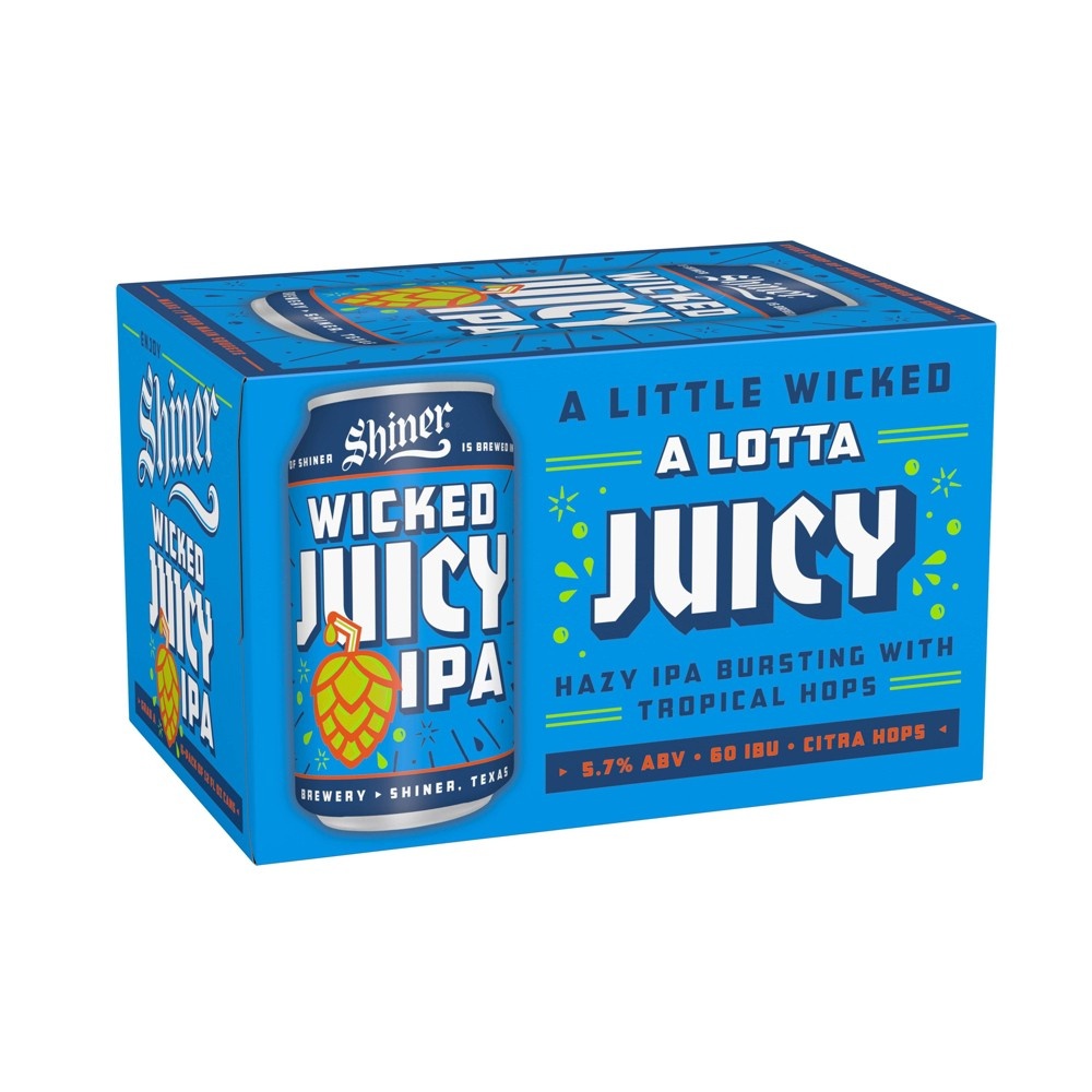 slide 2 of 2, Shiner Wicked Juicy IPA Beer, 6 ct, 12 fl oz