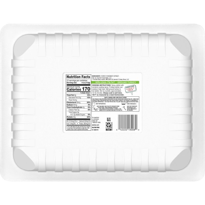 slide 2 of 6, Jennie-O 93/7 Lean Ground Turkey Family Pack - 48oz, 48 oz