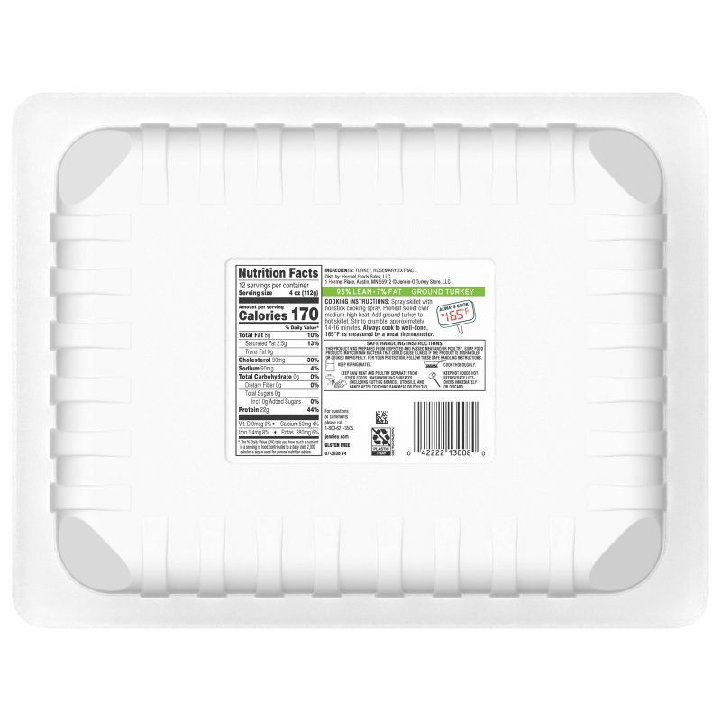 slide 4 of 10, Jennie-O 93/7 Lean Ground Turkey Family Pack - 48oz, 48 oz