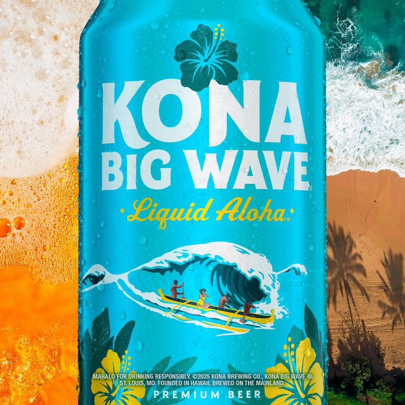 slide 4 of 8, Kona Brewing Co. Kona Big Wave Golden Ale Beer - 18pk/12 fl oz Cans, 18 ct; 12 fl oz