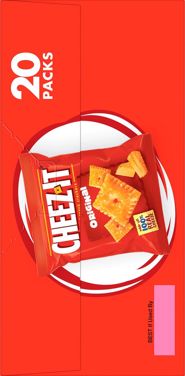 slide 2 of 8, Cheez-It Baked Original Snack Crackers 20 - 1 oz Packages, 20 oz