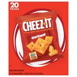 Cheez-It Baked Original Snack Crackers 20 - 1 oz Packages