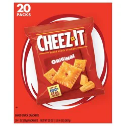 Cheez-It Baked Original Snack Crackers 20 - 1 oz Packages