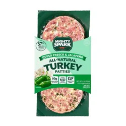 Mighty Spark Food Co. Mighty Spark Queso Fresco & Jalapeno Turkey Burger Patties - 8oz/2ct