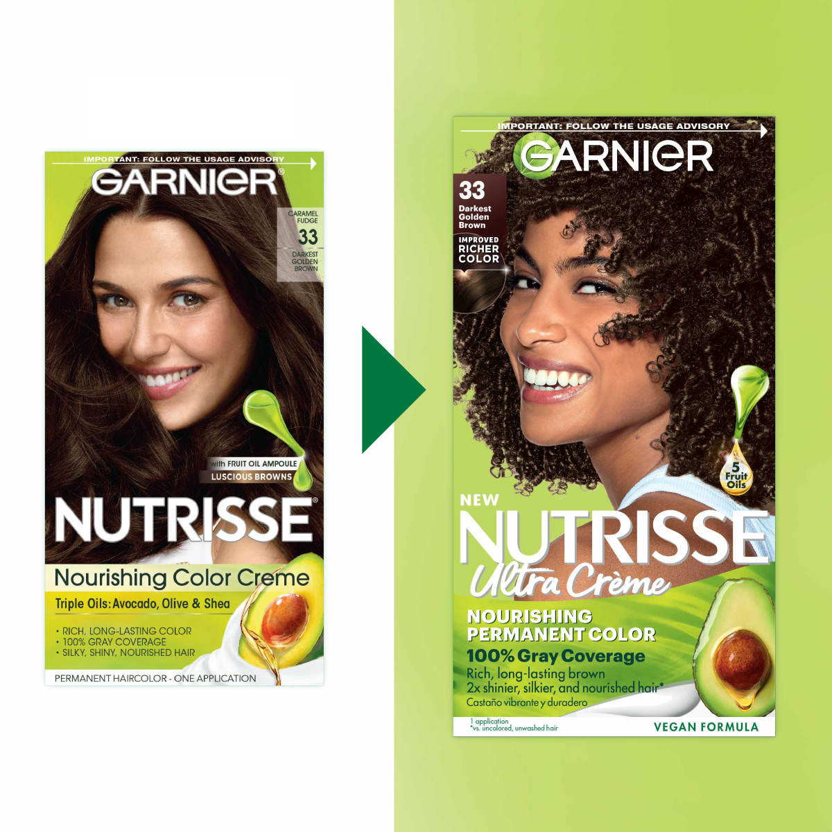 slide 15 of 25, Garnier Nourishing Hair Color Creme, 33 Darkest Golden Brown, 1 kit, 1 ct