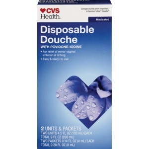 slide 1 of 1, CVS Health Medicated Disposable Douche, 2 ct; 4.5 fl oz; 133 ml