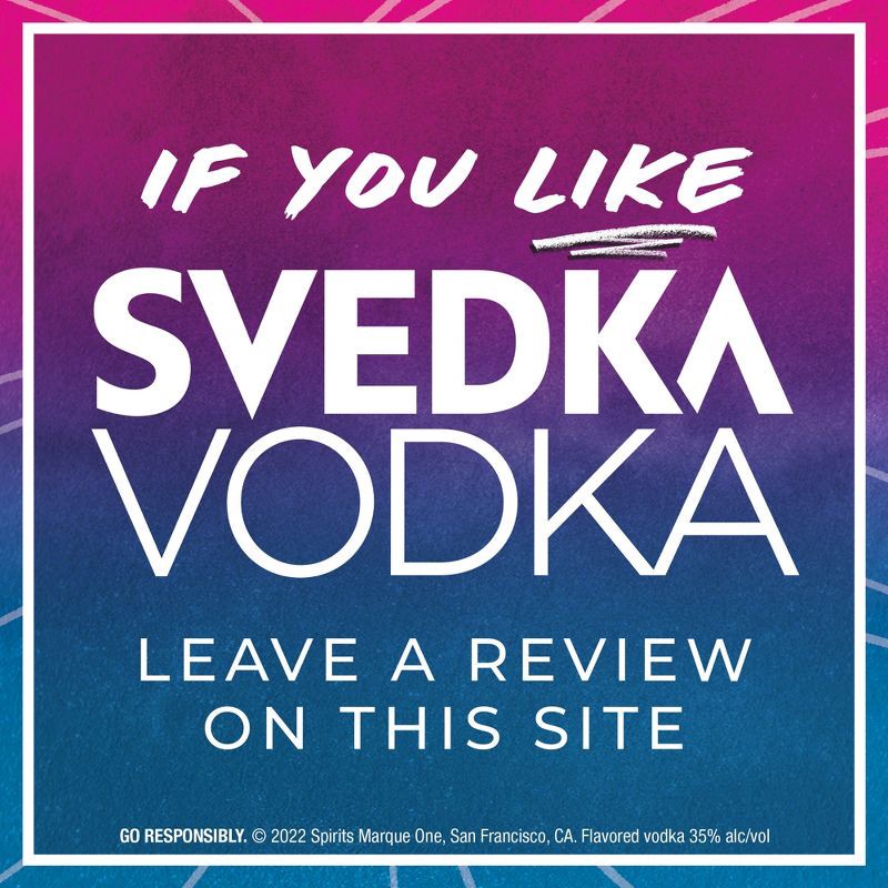 slide 5 of 7, SVEDKA Blue Raspberry Flavored Vodka - 1.75L Bottle, 1.75 liter