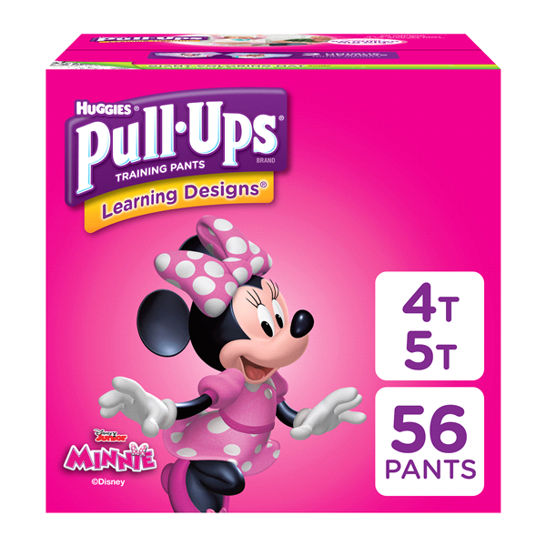 slide 1 of 1, Pull-Ups Training Pants With Learning Designs For Girls Super Pack, 4T-5T, 56 ct