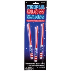 Amscan Red, White, & Blue Triple Glow Wands