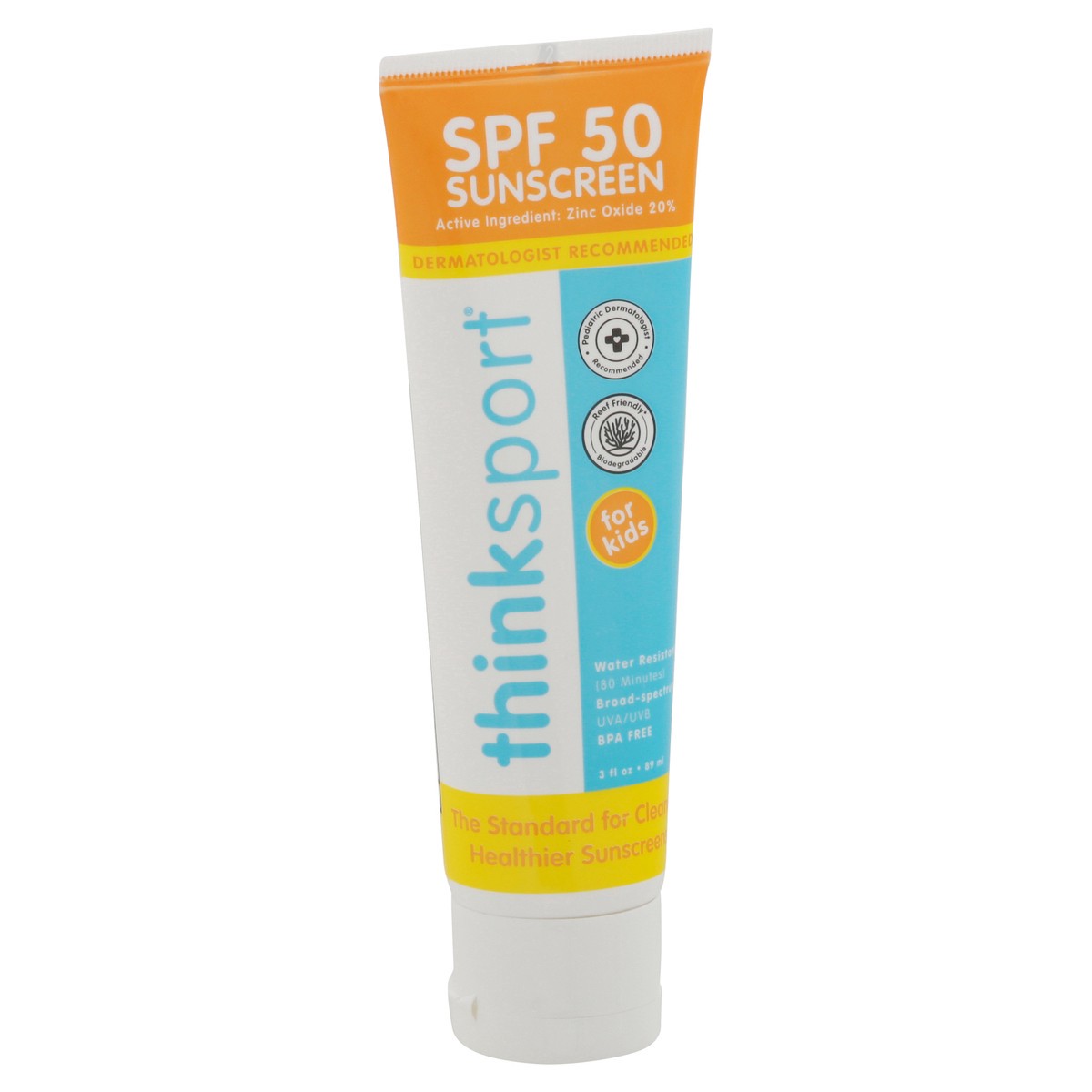 slide 2 of 9, Thinksport SPF 50 for Kids Sunscreen 3 fl oz, 3 fl oz