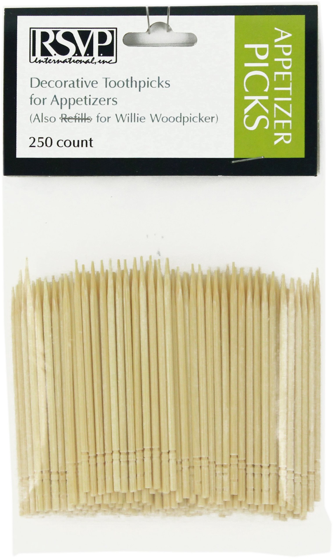 slide 1 of 1, RSVP International RSVP Wooden Appetizer Picks, 250 ct