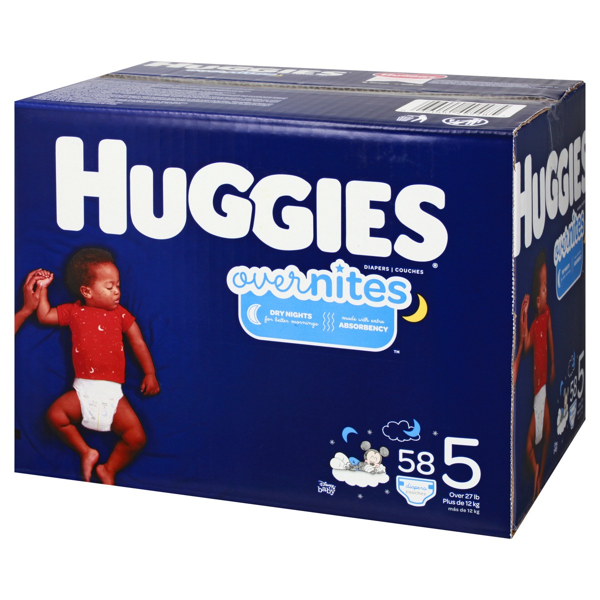 slide 3 of 9, Huggies Over Nites Disney Baby 5 (Over 27 lb) Diapers 58 ea, 58 ct