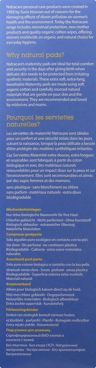 slide 5 of 10, Natracare Pads 10 ea, 10 ct
