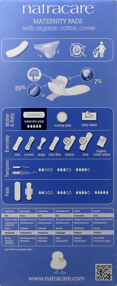 slide 9 of 10, Natracare Pads 10 ea, 10 ct