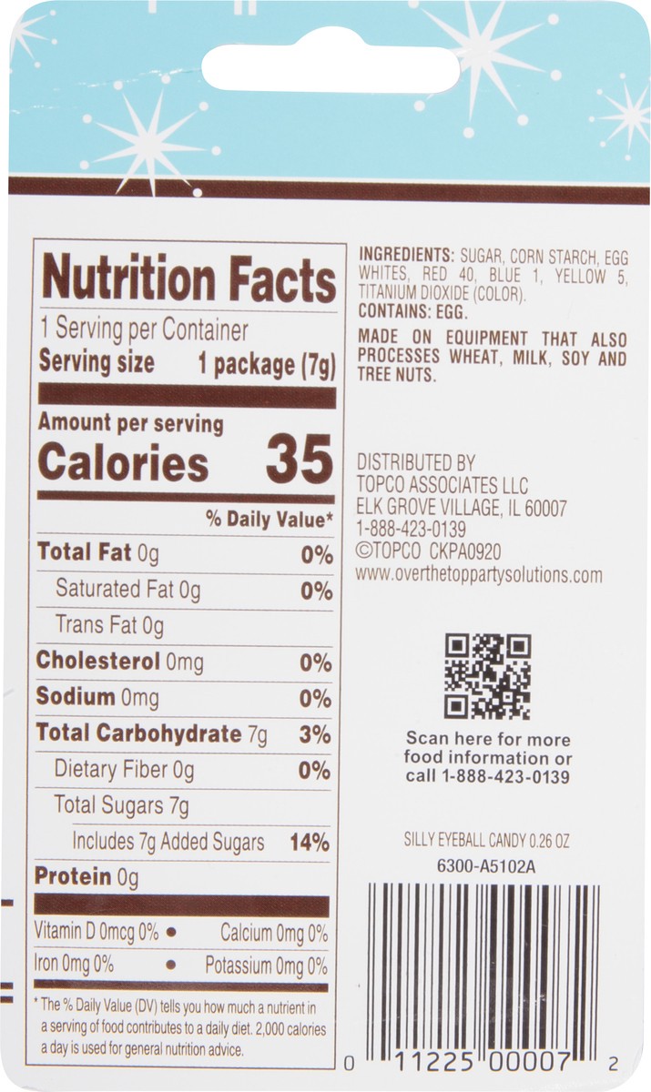 slide 15 of 15, Over The Top Decorating Silly Eyeballs Candy - 0.26 oz, 0.26 oz