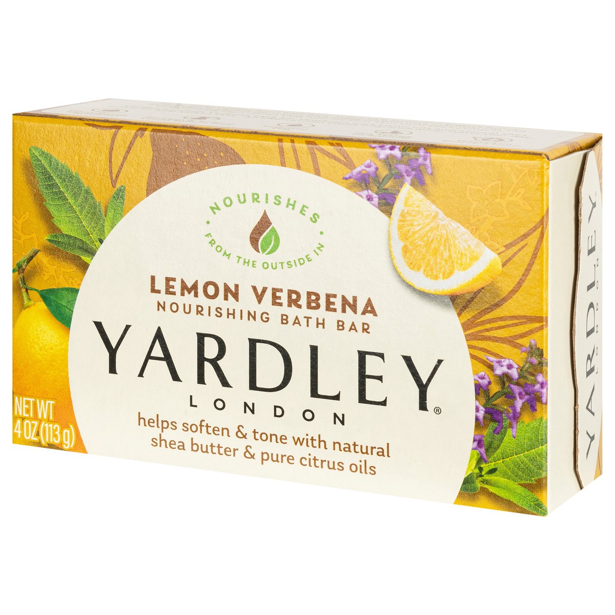 slide 2 of 12, Yardley London Nourishing Bath Soap Bar Lemon Verbena, Helps Soften & Tone Skin with Natural Shea Butter & Pure Citrus Oils, 4.0 oz Bath Bar, 1 Soap Bar, 4 oz