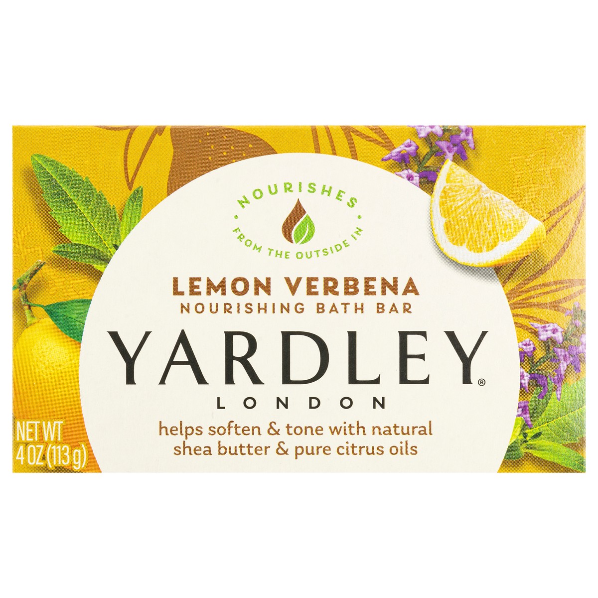 slide 8 of 12, Yardley London Nourishing Bath Soap Bar Lemon Verbena, Helps Soften & Tone Skin with Natural Shea Butter & Pure Citrus Oils, 4.0 oz Bath Bar, 1 Soap Bar, 4 oz