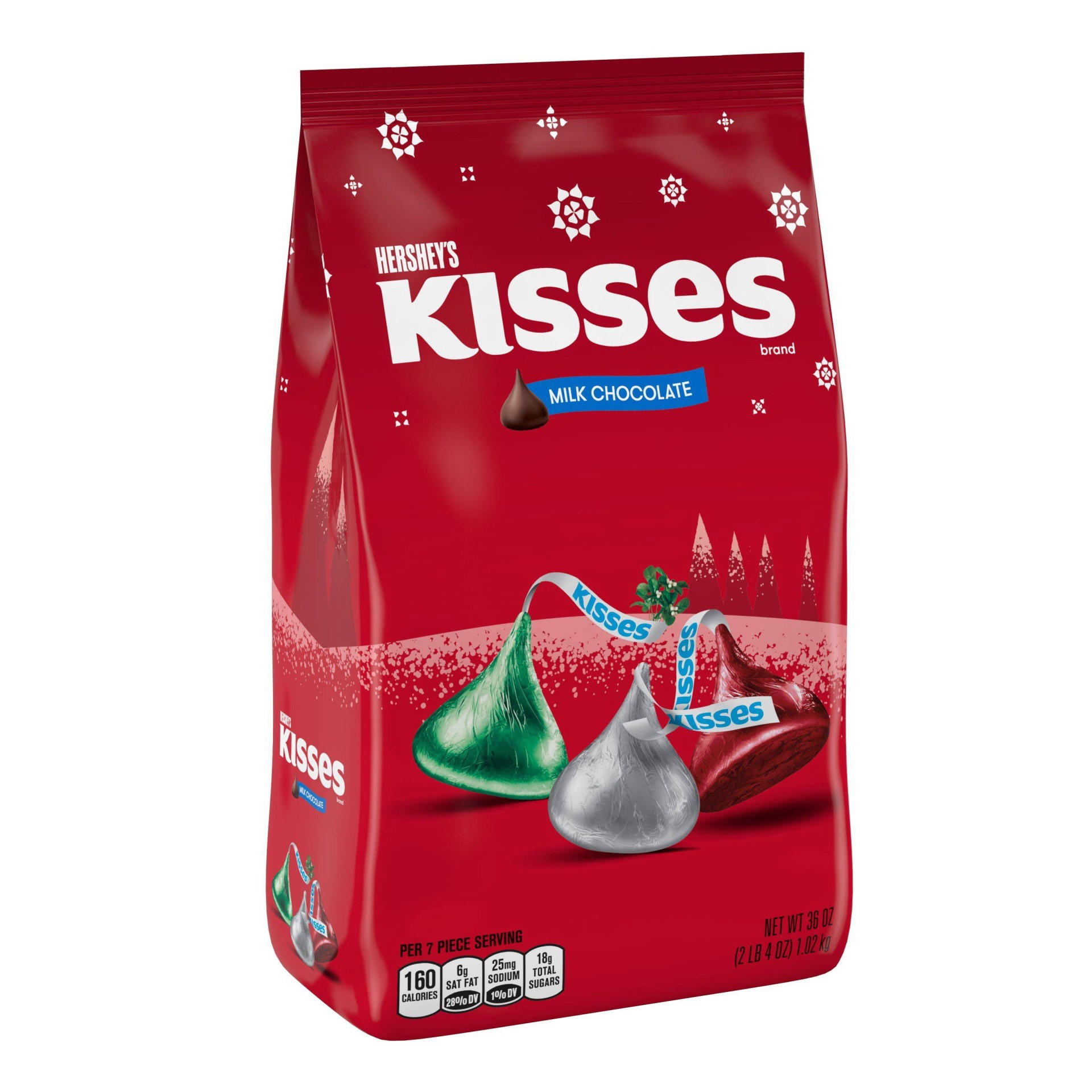 slide 1 of 4, Hershey's Holiday Milk Chocolate Kisses, 36 oz