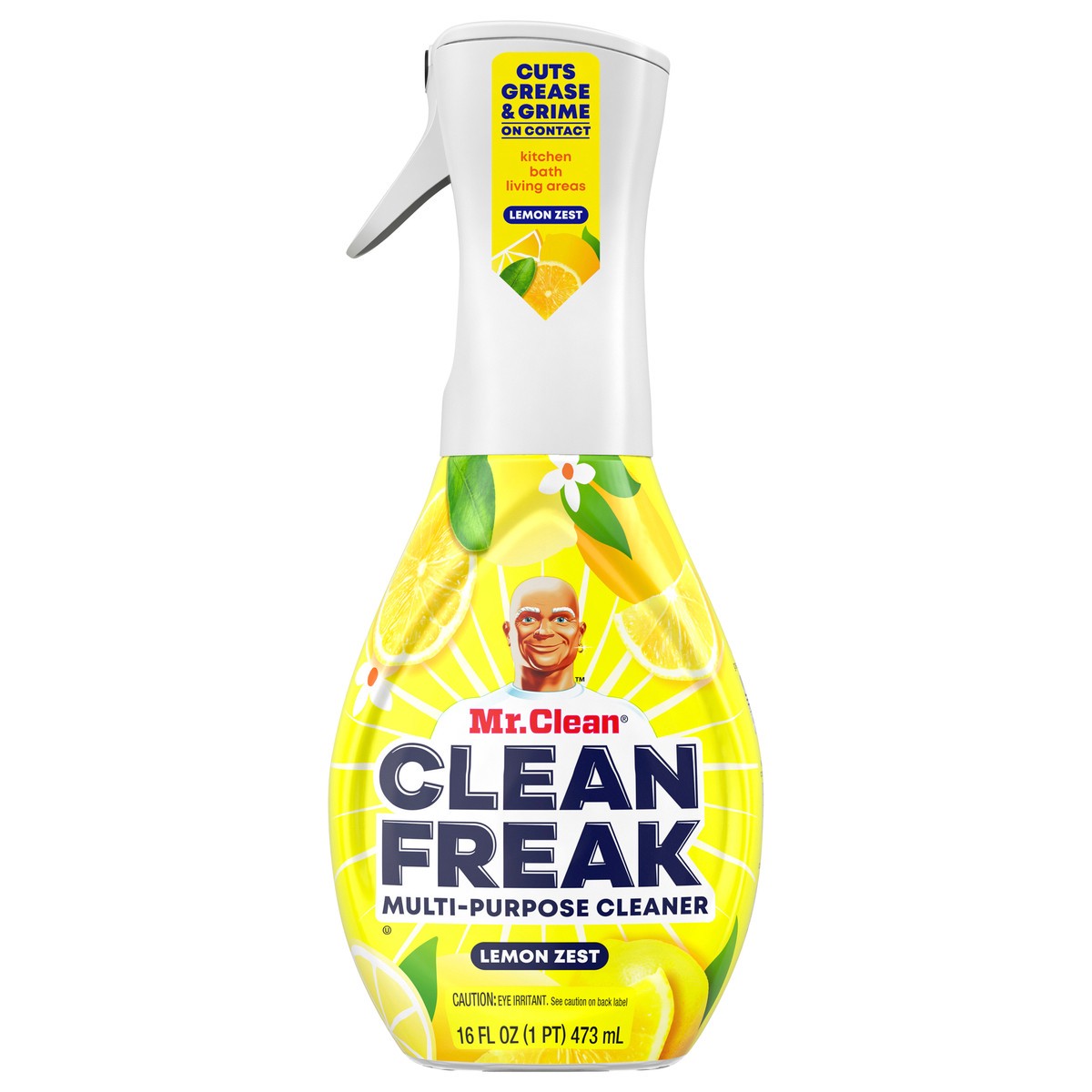 slide 1 of 4, Mr. Clean Clean Freak Deep Cleaning Mist Multi-Surface Spray, Lemon Zest Scent, 1 Starter Kit, 16 fl oz, 16 fl oz