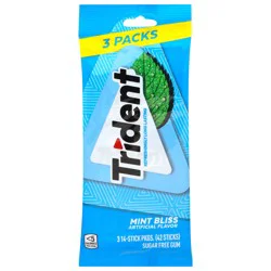 Trident Sugar Free Chewing Gum - Mint Bliss, 3 Pk