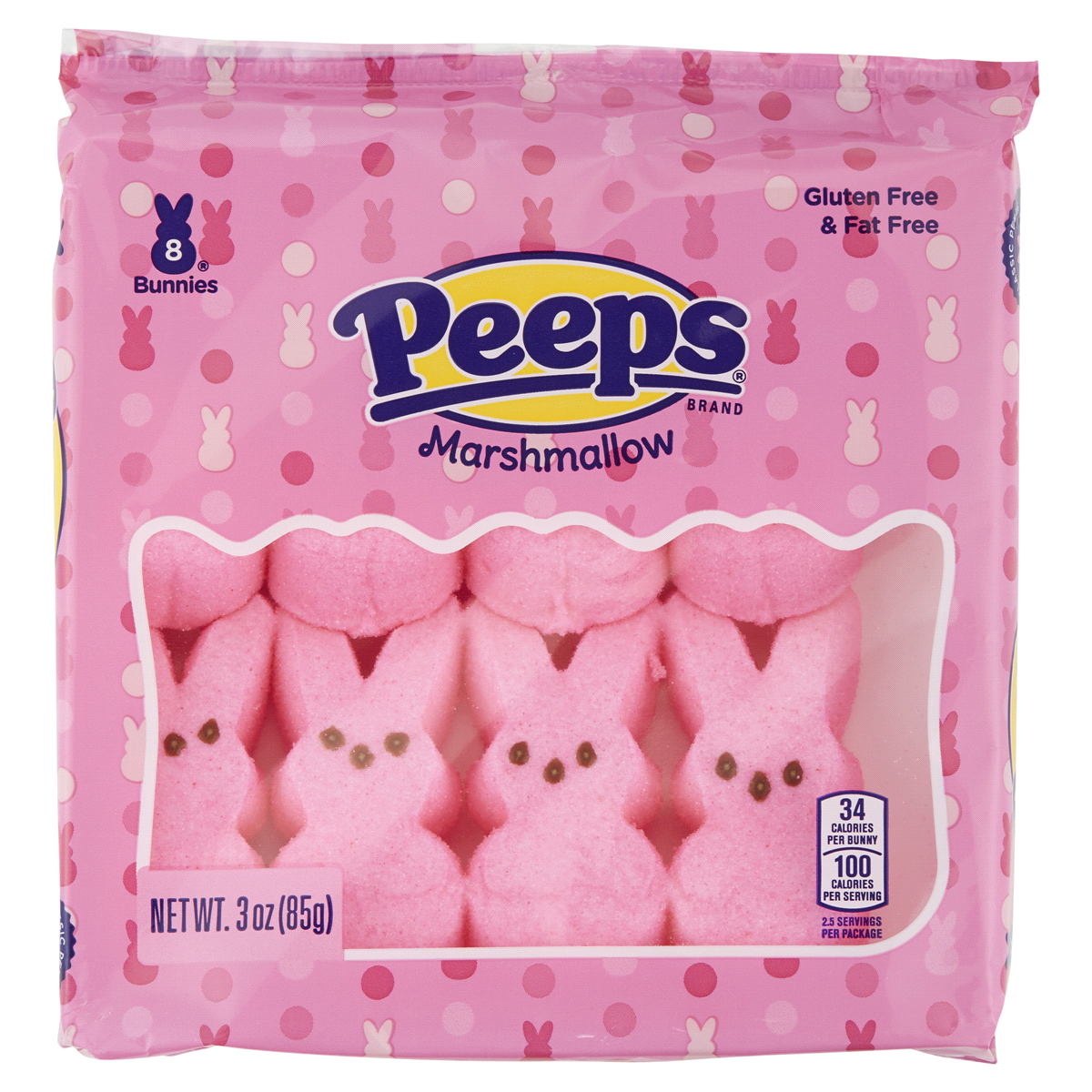 slide 1 of 1, Just Born Peeps Easter Peeps Pink Bunnies, 3 oz