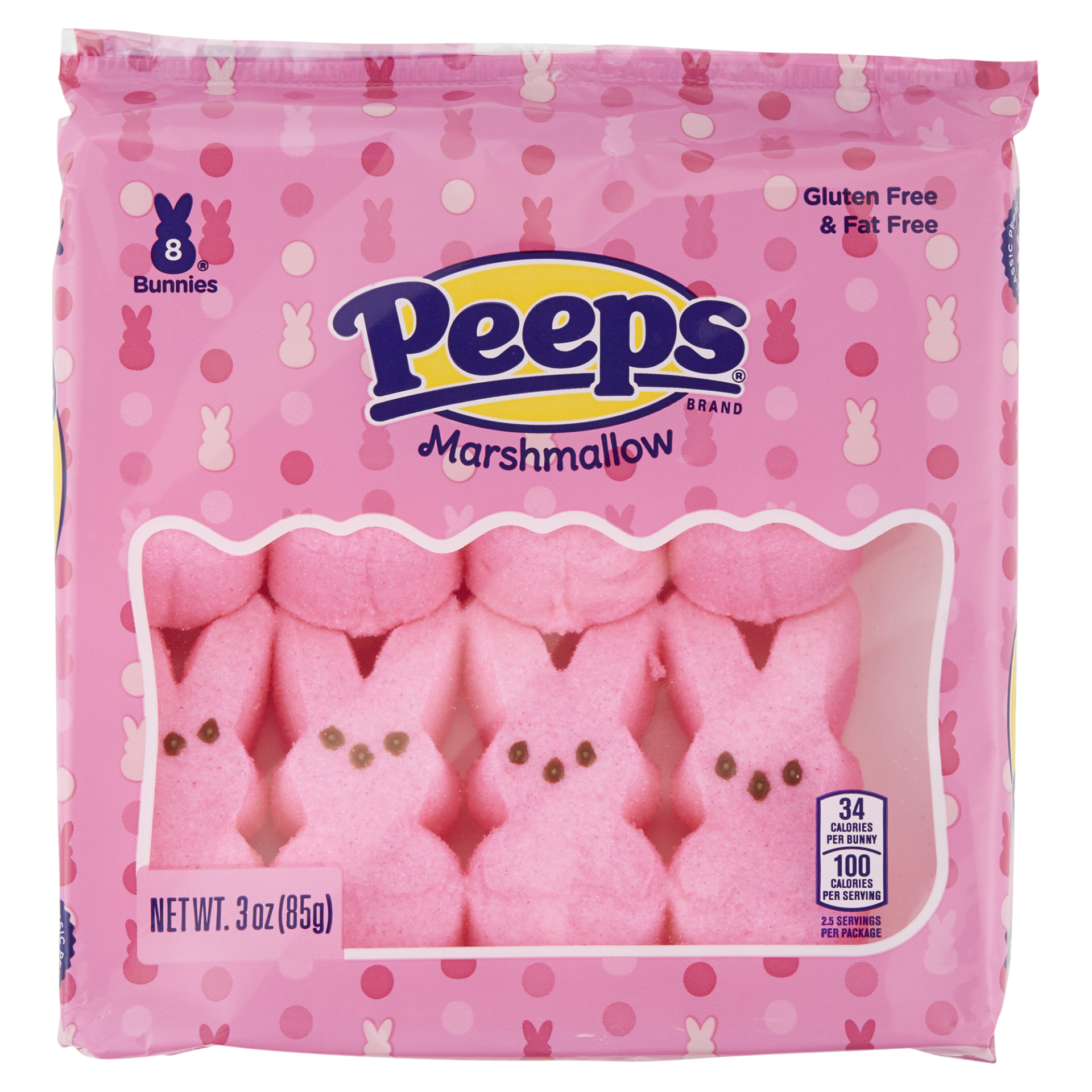 slide 1 of 1, PEEPS, Pink Marshmallow Bunnies Easter Candy, 3 oz