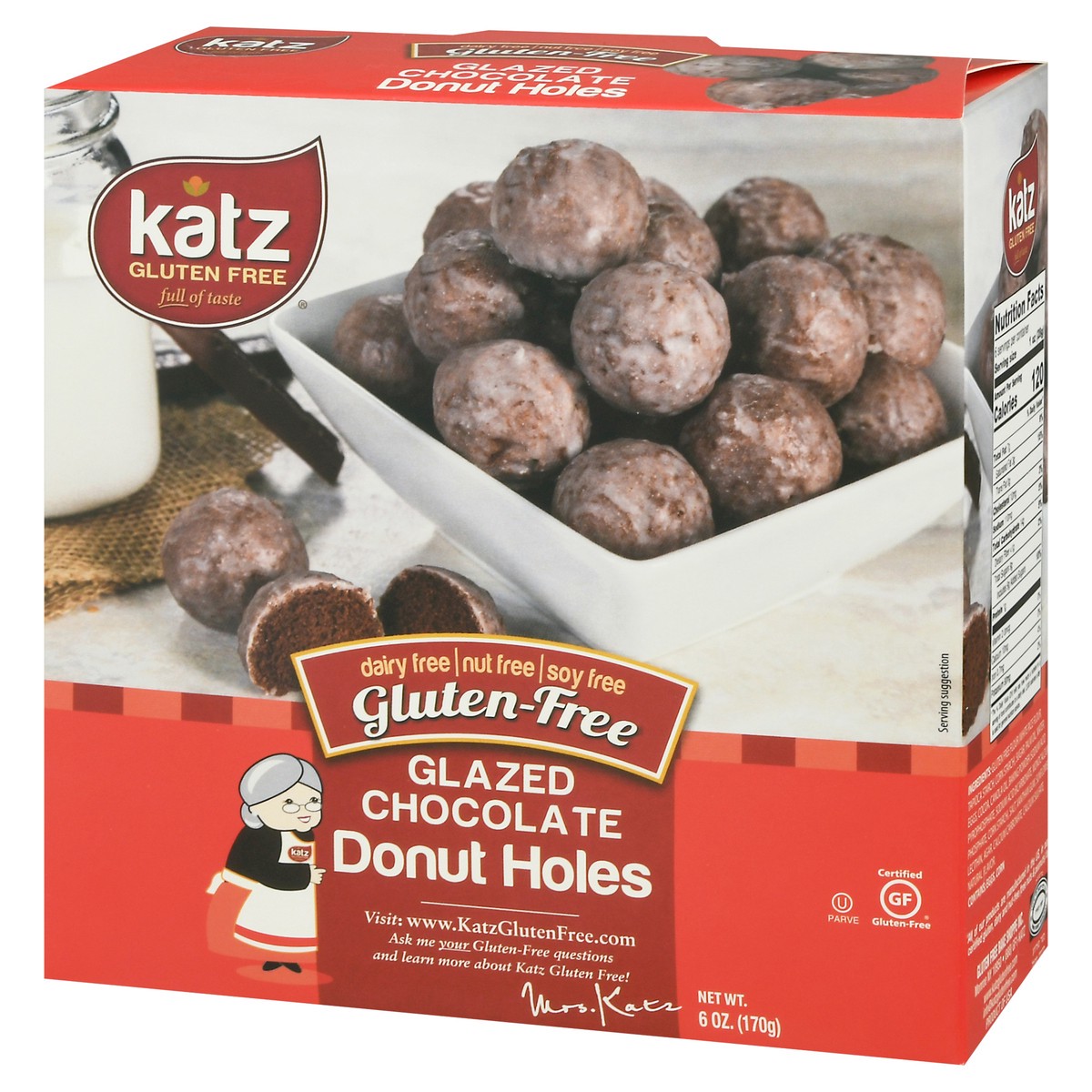 slide 7 of 14, Katz Gluten-Free Glazed Chocolate Donut Holes 6 oz, 6 oz